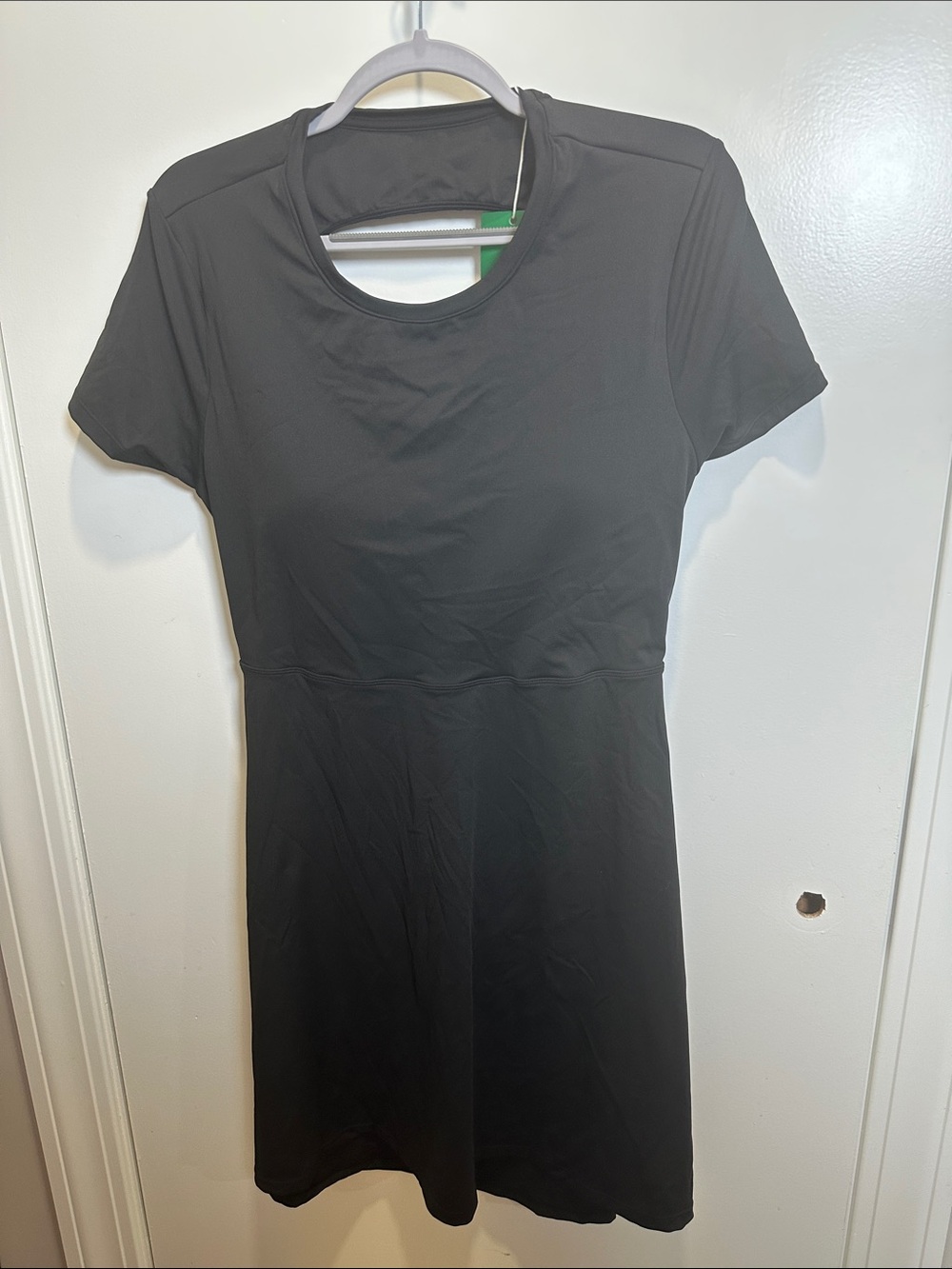 HALARA Black Short Sleeve A-Line Mini Dress (57)